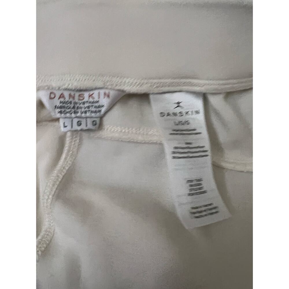 Danskin Women’s Large Ivory/cream Knit Pull-On Athletic Lounge Shorts High Rise - Picture 12 of 12